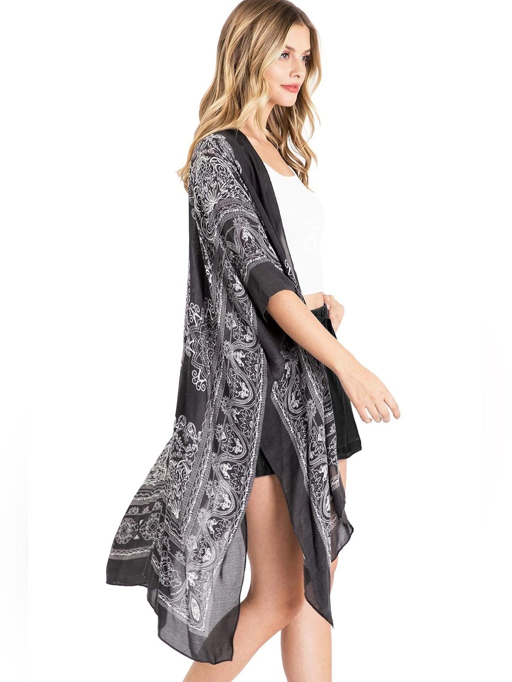 NWOT  Paisley Kimono Cardigan - One Size